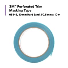 Official 3M Perforated Trim Masking Tape 06349, 10 mm hard band