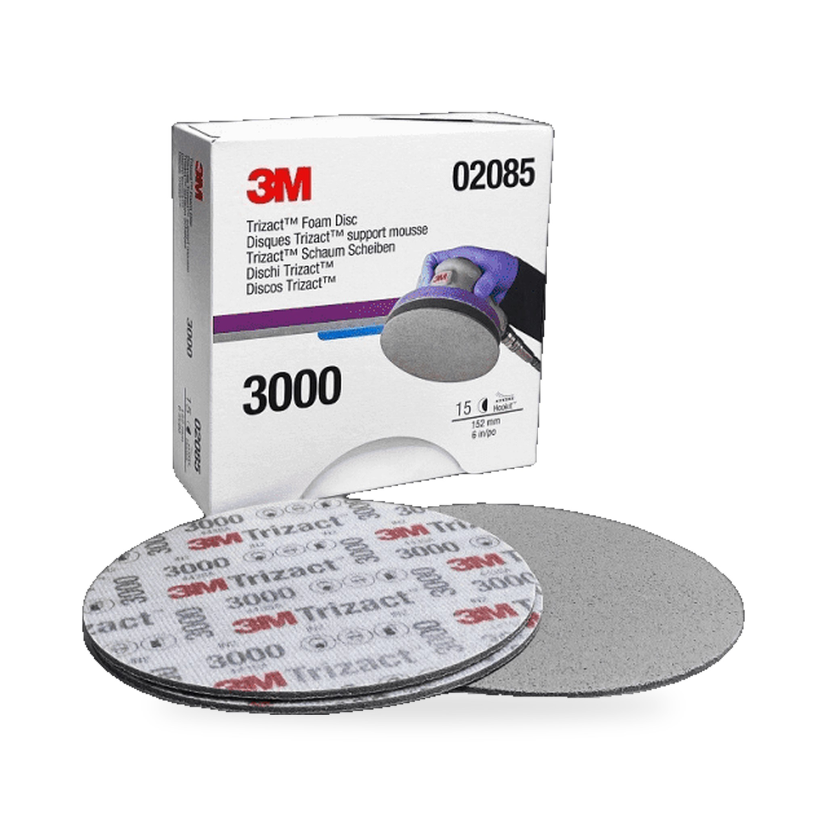 3M™ Trizact™ Hookit™ Foam Abrasive Disc 443SA – 3M | AUTO SPORTS CAR CARE (view 2)