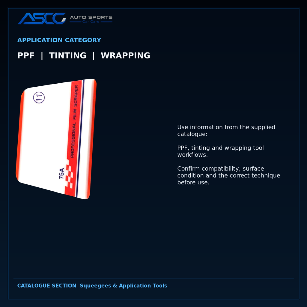 Auto Sport 75A Medium-Flex TPU Film Scraper – Auto Sport | AUTO SPORTS CAR CARE (view 4)