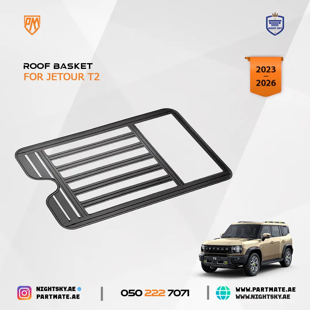 Jetour T2 full aluminium roof rack — original supplier image 2