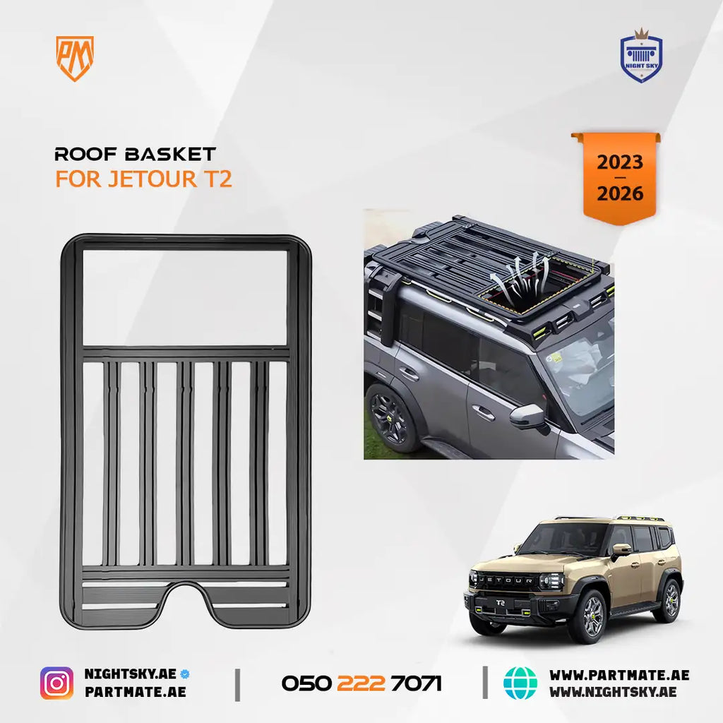 Jetour T2 full aluminium roof rack — original supplier image 4