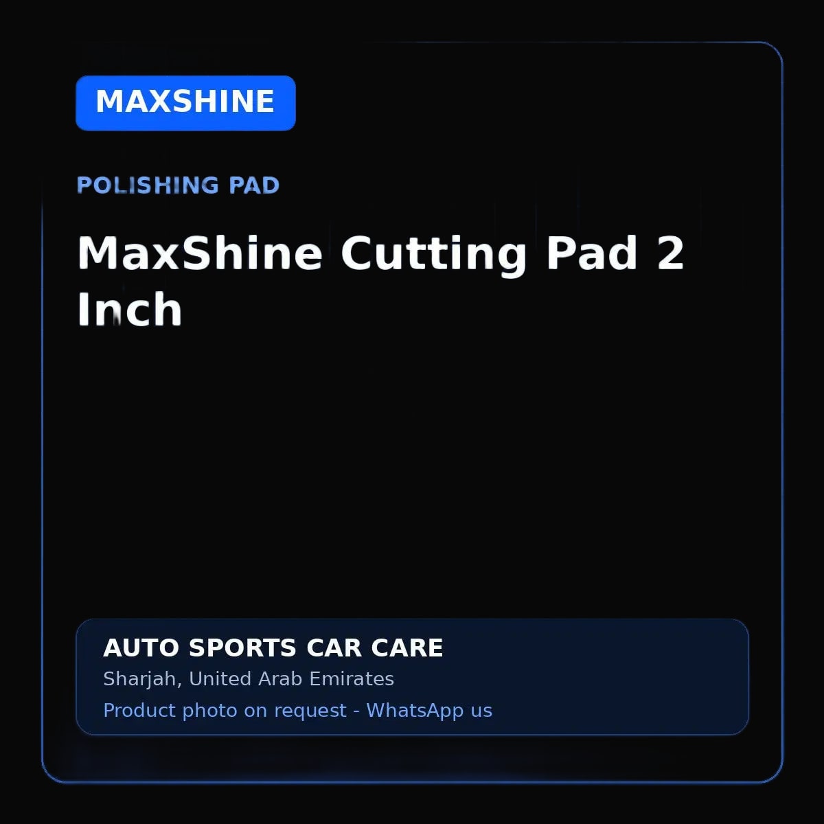 MaxShine Cutting Pad 2 Inch, product image on dark background
