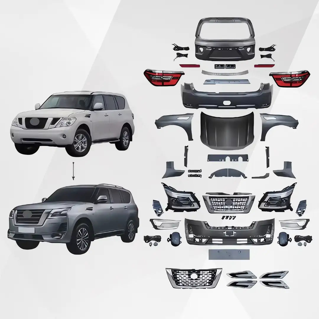 Nissan Patrol Y62 2010–2019 body kit conversion to newer 2023/2024 style