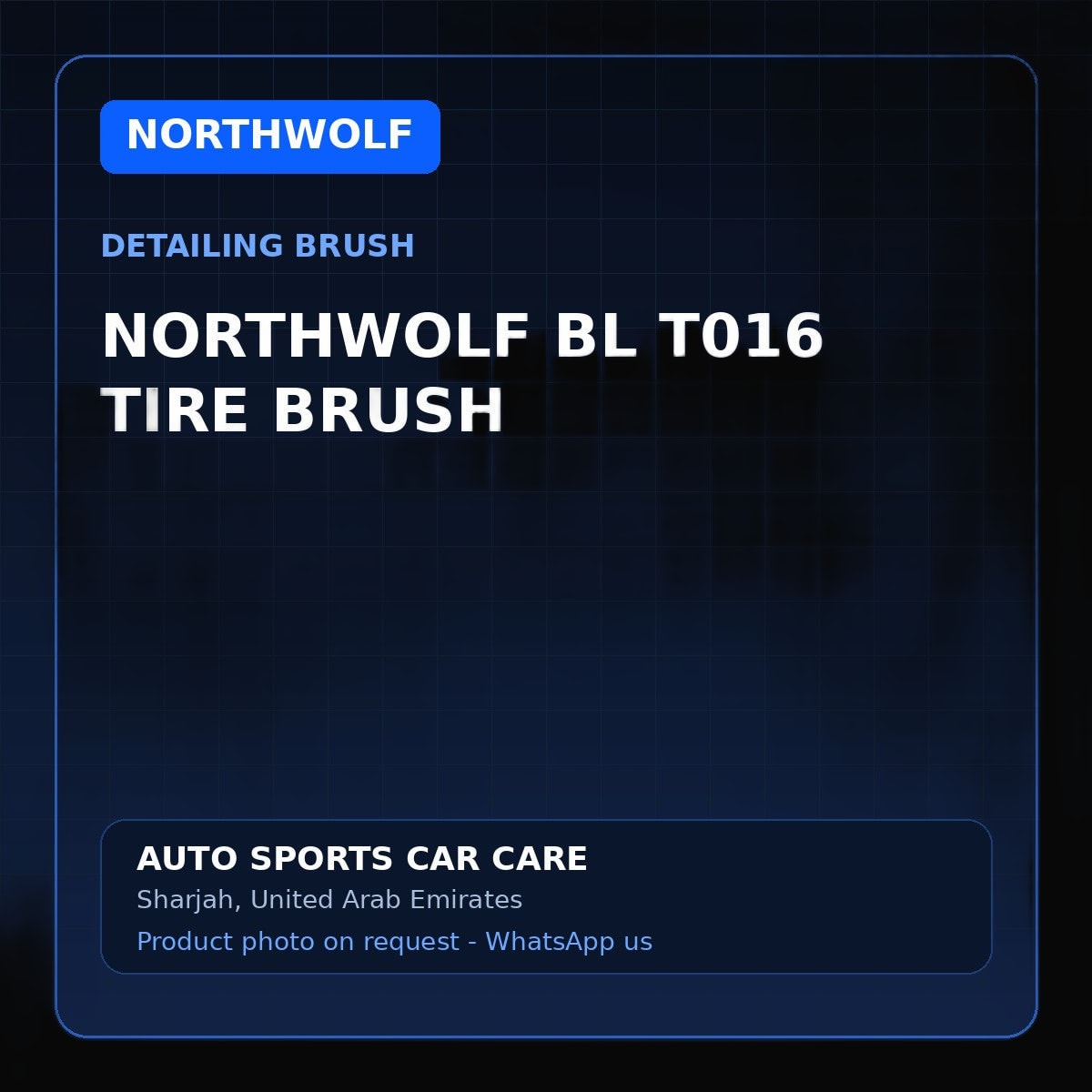 NORTHWOLF BL T016 tire brush, product image on dark background