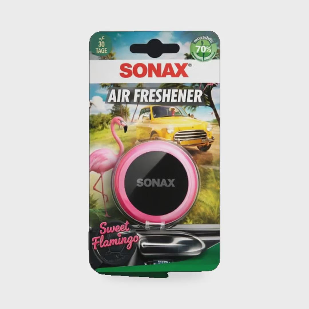 SONAX Air Freshener – Sweet Flamingo - product showcase video (SONAX) | AUTO SPORTS CAR CARE