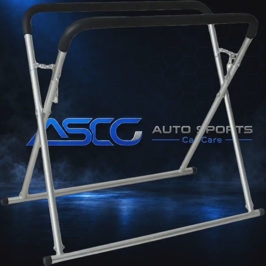 Folding Padded Automotive Panel Stand - LD-AU40054 - product showcase video (AUTO SPORTS CAR CARE)