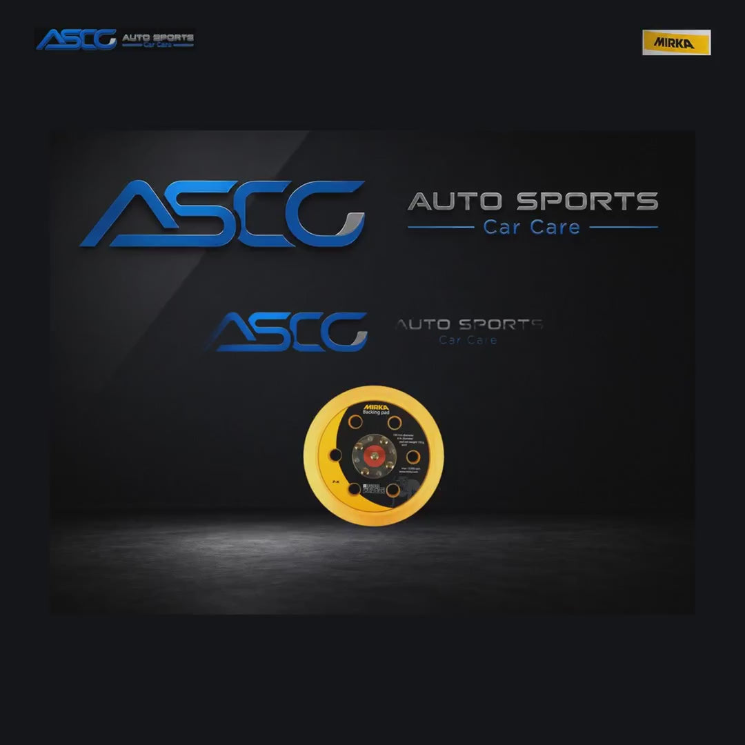 Mirka Backing Pad 150 mm 5/16 Grip 6H Soft - product showcase video (Mirka) | AUTO SPORTS CAR CARE