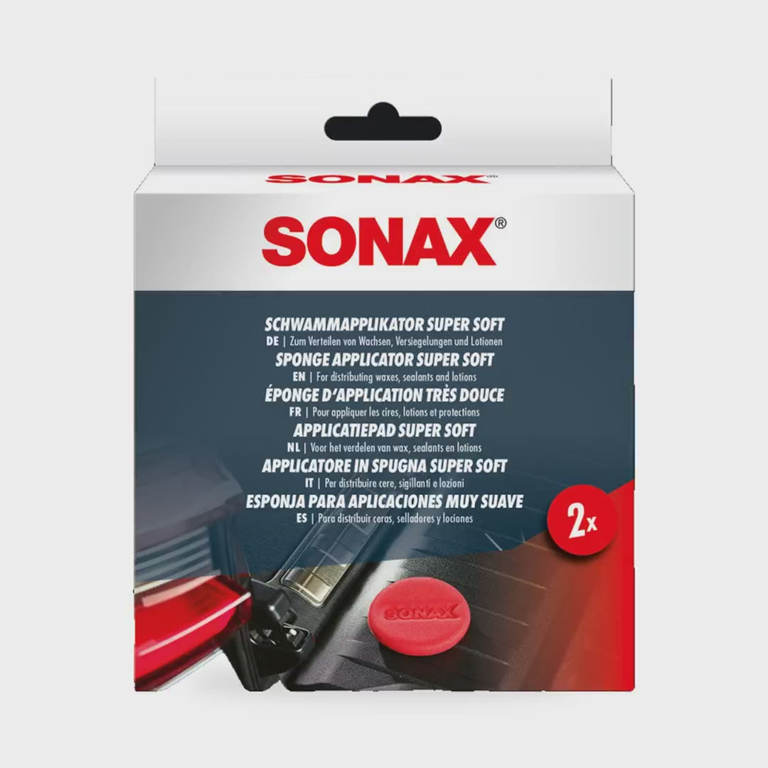 SONAX Sponge Applicator Super Soft – 04171410, 2 Pieces - product showcase video (SONAX) | AUTO SPORTS CAR CARE