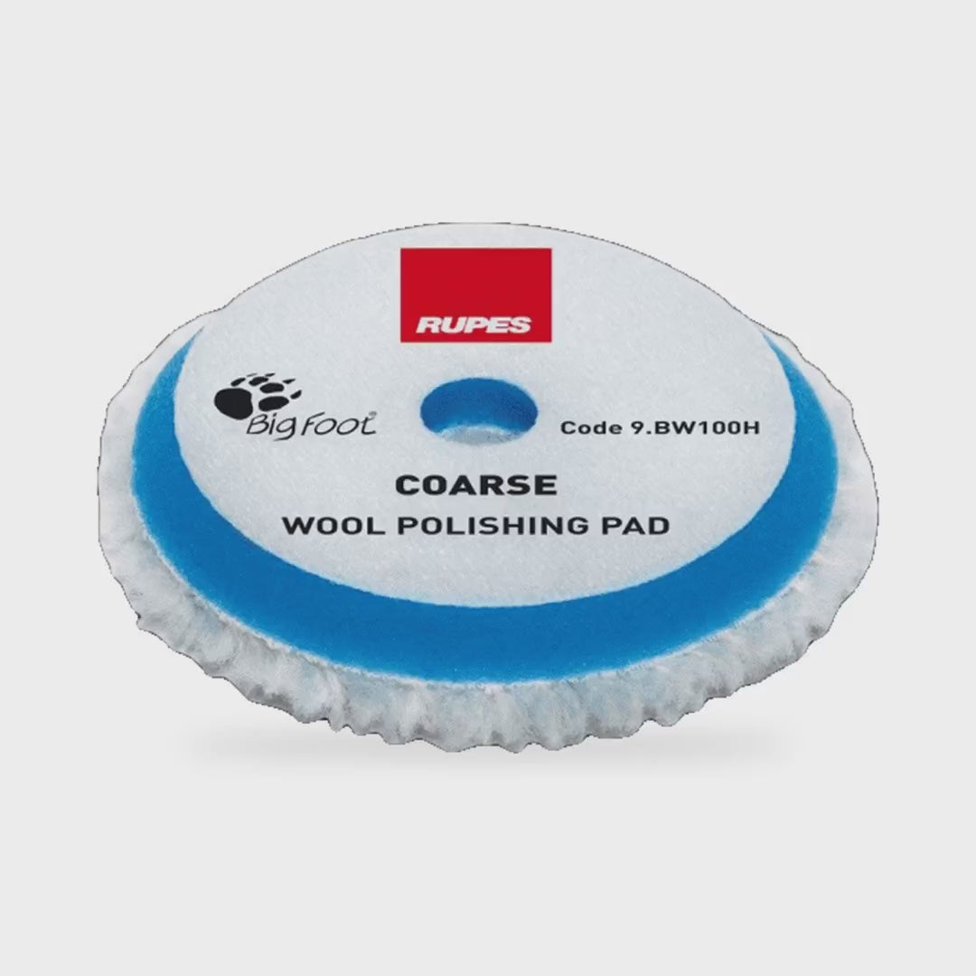 RUPES BLUE WOOL PAD COARSE 80/90MM - product showcase video (Rupes) | AUTO SPORTS CAR CARE