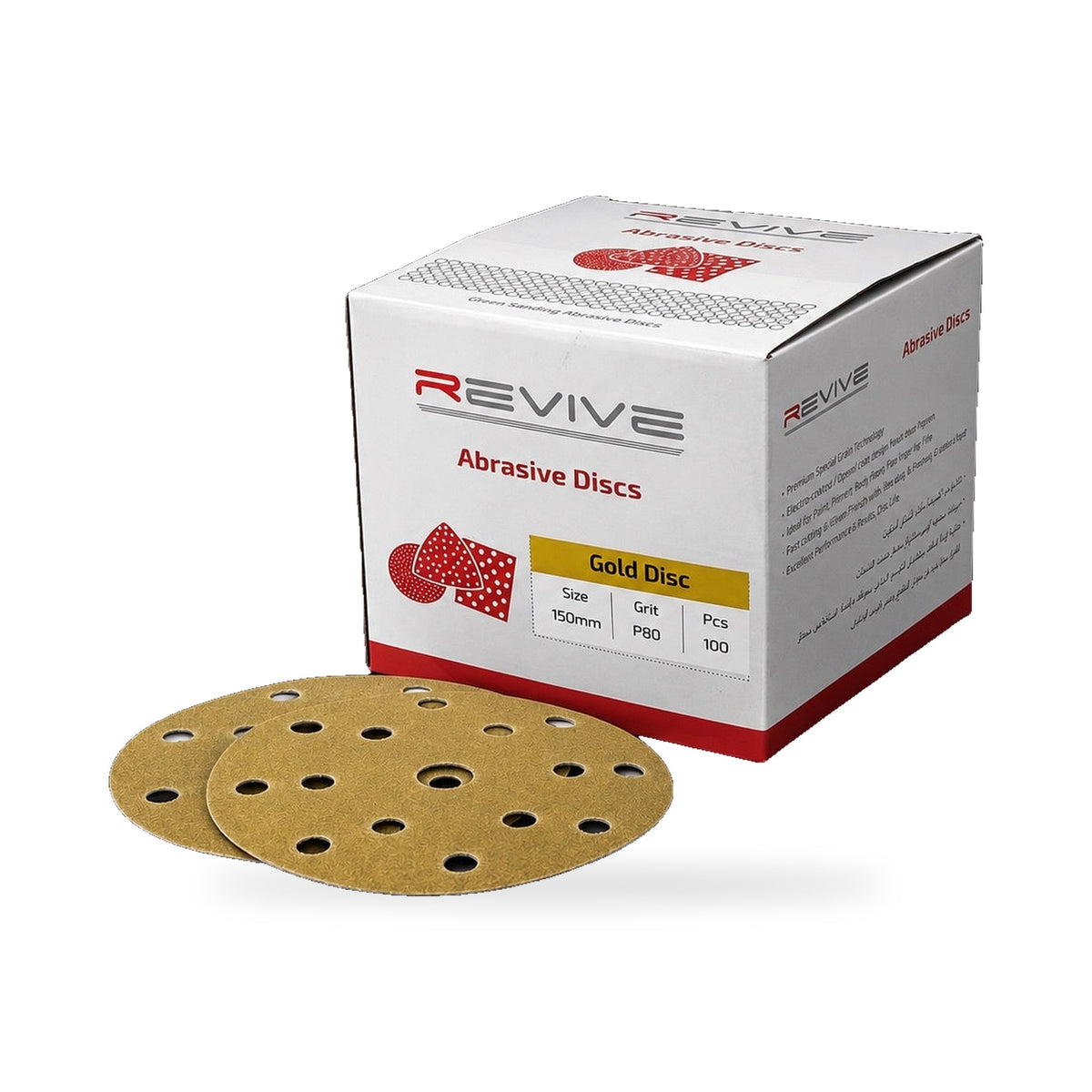 REVIVE Gold Sanding Velcro Disc – REVIVE | AUTO SPORTS CAR CARE (view 4)